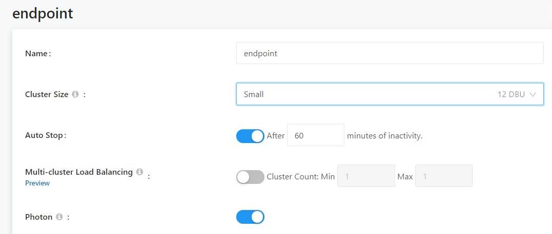 databricks endpoint